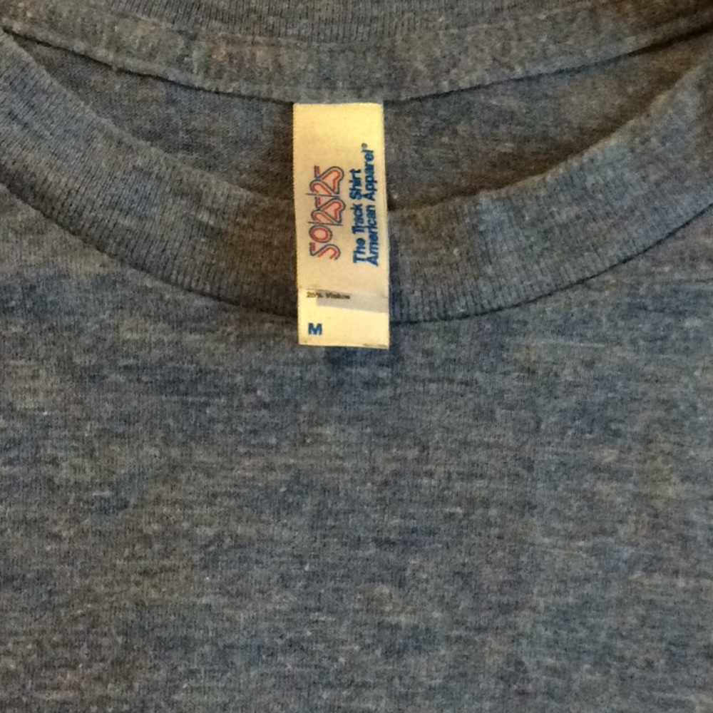American apparel blue heather t shirt, size medium